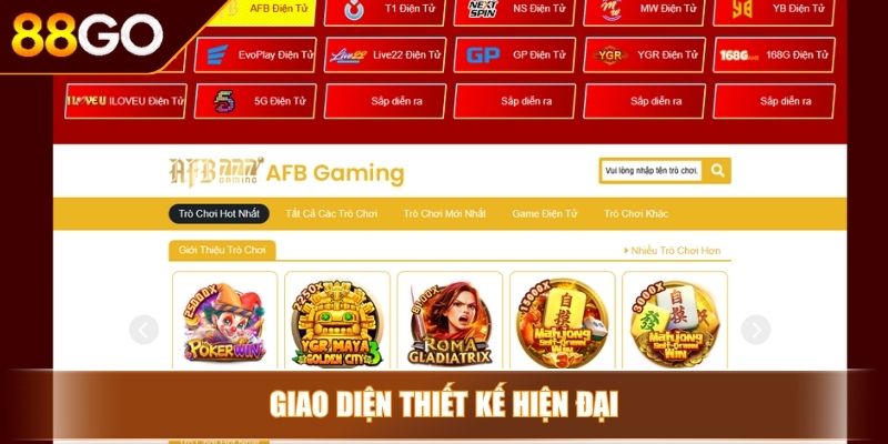 Giao diện thiết kế hiện đại 