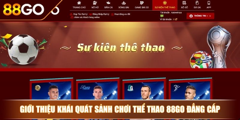 Giới thiệu khái quát sảnh chơi thể thao 88GO đẳng cấp