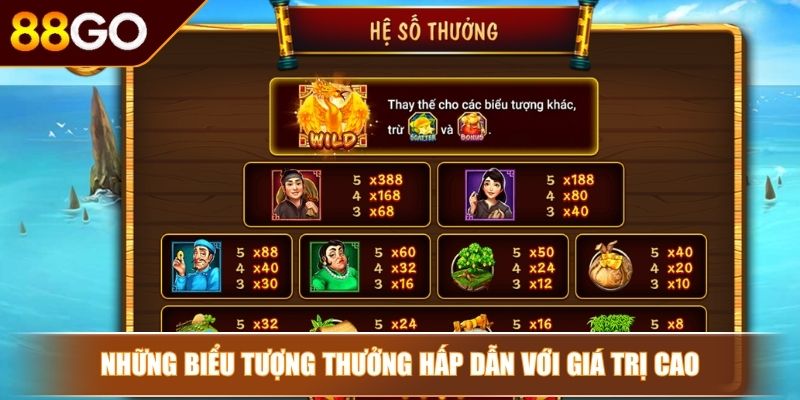 Nổ hũ Ăn Khế Trả Vàng 88Go Việt Nam Lộc Trời Ban Tặng 3 Những biểu tượng thưởng hấp dẫn với giá trị cao