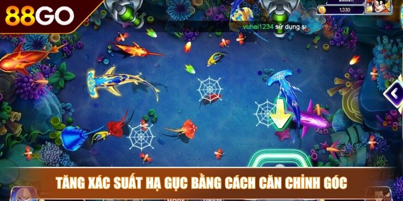 Bắn Cá Tam Quốc 88Go Xuất Chiến Cá Vàng Rơi Đầy Biển 4 Tăng xác suất hạ gục bằng cách căn chỉnh góc